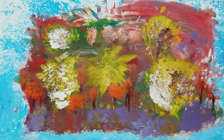 création visuel Sens & Créations, dessin abstrait